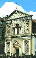 Fachada de San Bárnaba en Milán